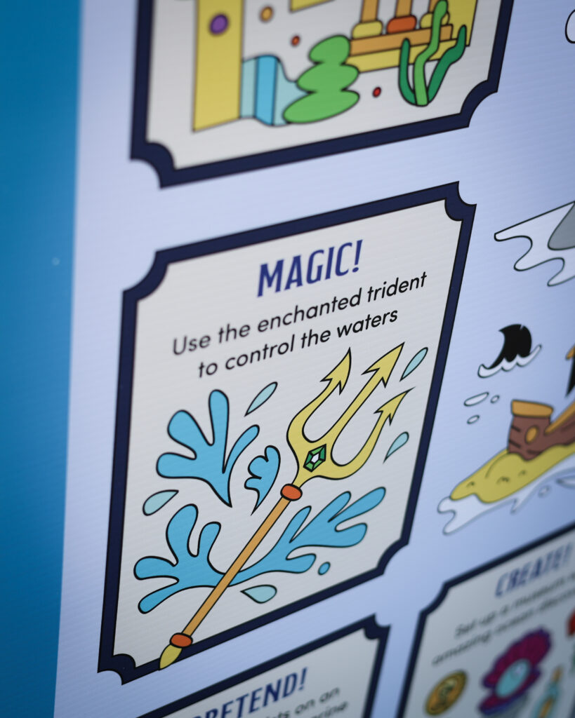 Zoomed in on the Imaginary Play signs showing "Magic"